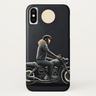Capa Para iPhone Da Case-Mate Motociclista Pilotando Sob o Céu ao Luar