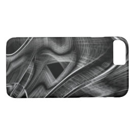 Capa iPhone 8/ 7 Muito torto com sulcos de cinza em fundo preto