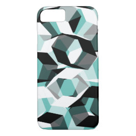 Capa iPhone 8/ 7 Muitos hexágonos com partes incolores, em teia cla