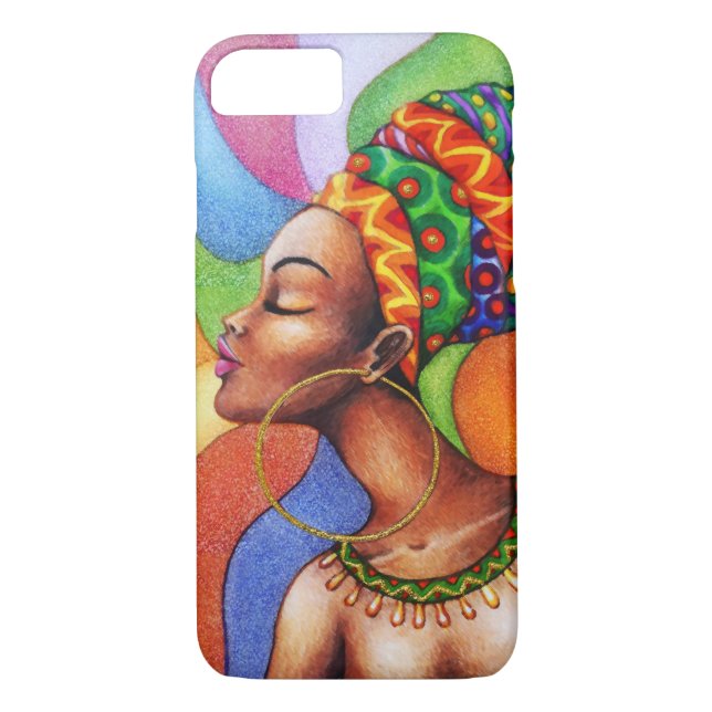 Capa Para iPhone, Case-Mate Mulher africana com Tecido tradicional de cera (Verso)