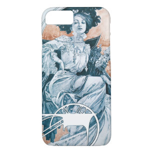 Capa iPhone 8/ 7 Mulher com Rosa, Mucha