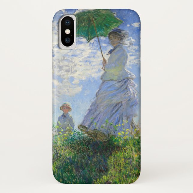 Capa Para iPhone, Case-Mate Mulher com um Guarda-Sol, Madame Monet e Seu Filho (Verso)