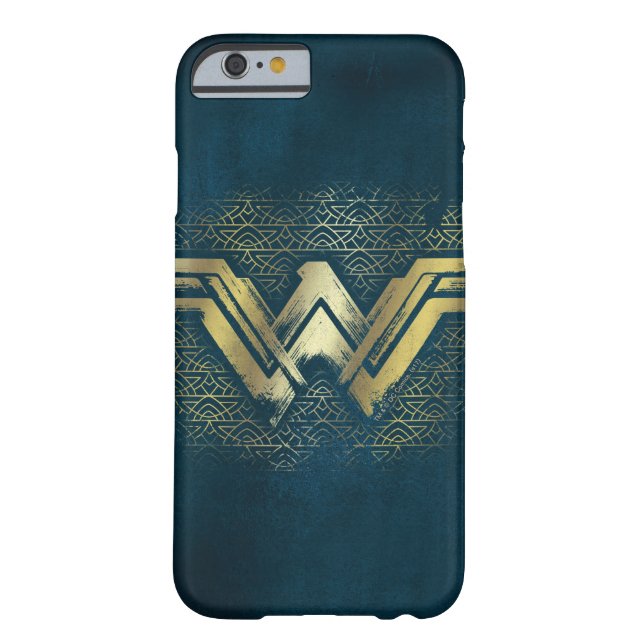 Capa Para iPhone, Case-Mate Mulher Maravilha - Símbolo Dourado escovado (Verso)