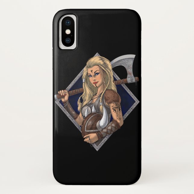 Capa Para iPhone, Case-Mate Mulher Norse Viking Warrior (Verso)