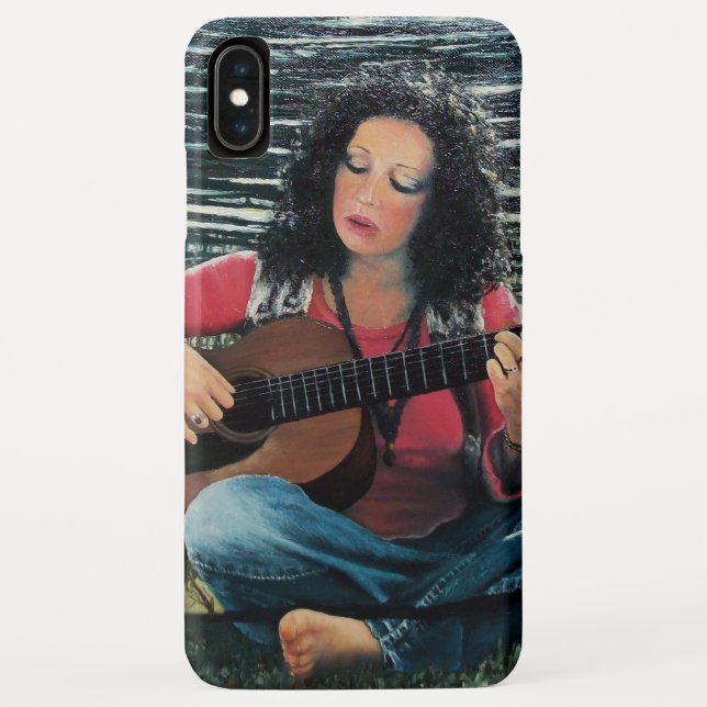 Capa Para iPhone, Case-Mate Mulher Tocando Música Com Violão Acústico (Verso)