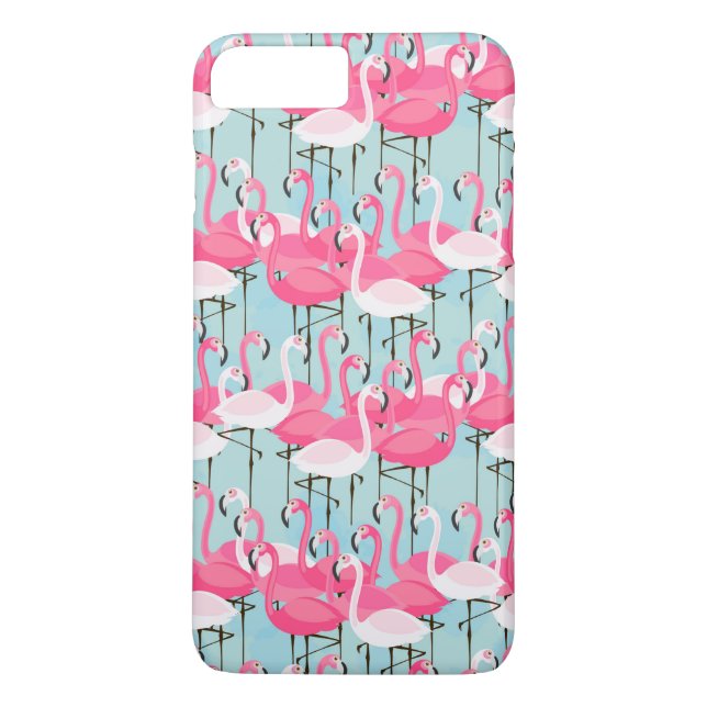 Capa Para iPhone, Case-Mate Multidão De Flamingos, Rosa E Branca (Verso)
