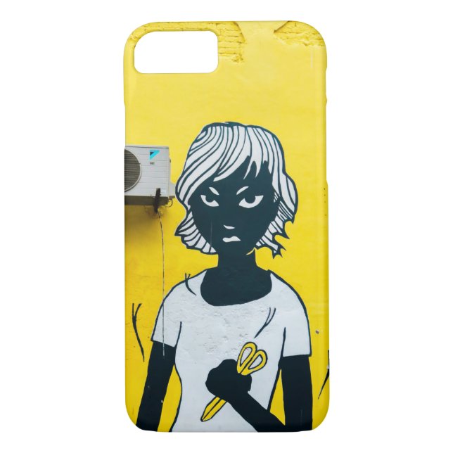 Capa Para iPhone, Case-Mate Muros de Ruas de Pintura de Rapariga Raios (Verso)