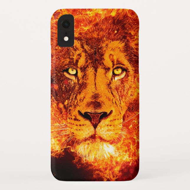 Capa Para iPhone, Case-Mate Música Rock Leão Flamejante (Verso)