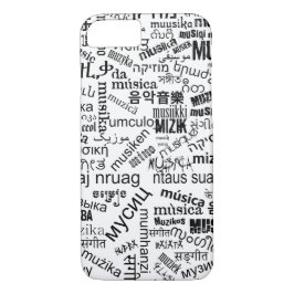 Capa iPhone 8/ 7 Musik em verschiedenen Sprachen