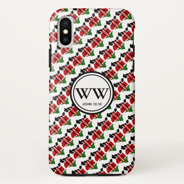 Capa Para iPhone, Case-Mate Na moda Christian KENYA Monograma (Verso)