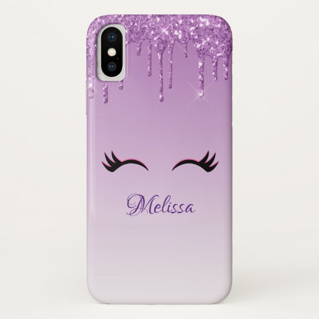 Capa Para iPhone, Case-Mate Na moda cor-de-rosa e olhos pretos ao soltar a bri (Verso)