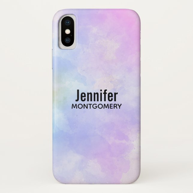 Capa Para iPhone, Case-Mate Na moda púrpura Abstrato azul (Verso)