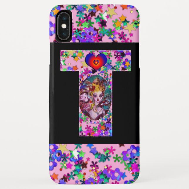 CAPA PARA iPhone, Case-Mate  NAMORADOS VENETIAN MONOGRAM T LETTER (Verso)