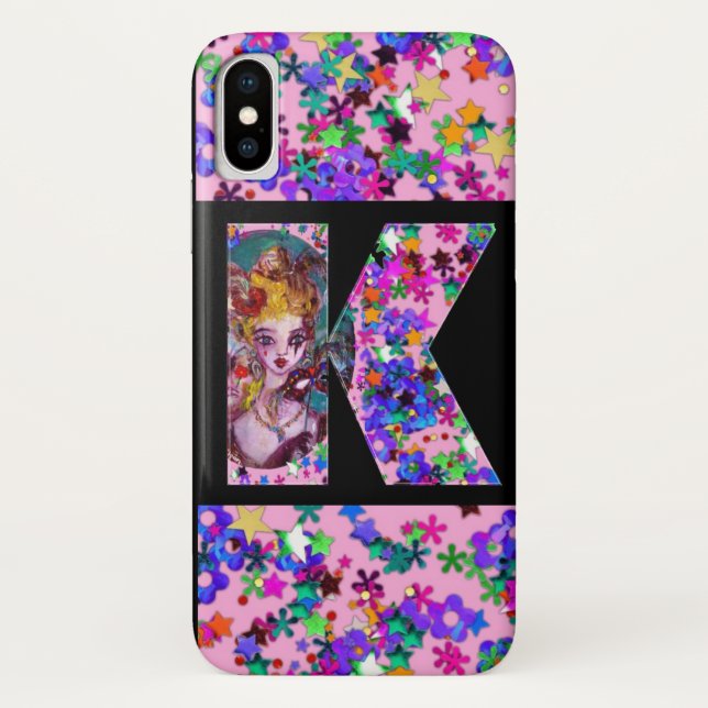 CAPA PARA iPhone, Case-Mate  NAMORADOS VENETIANO MONOGRAMA K LETRA (Verso)