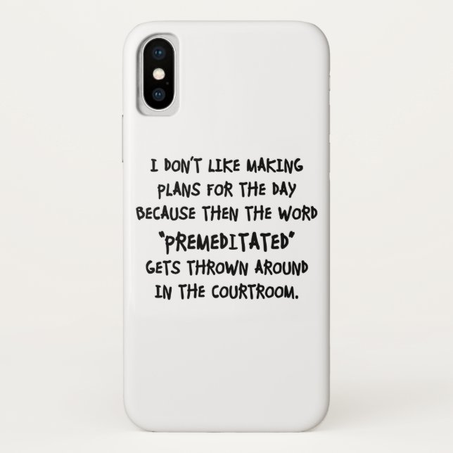 Capa Para iPhone, Case-Mate Não Gosto de Fazer Planos (Verso)