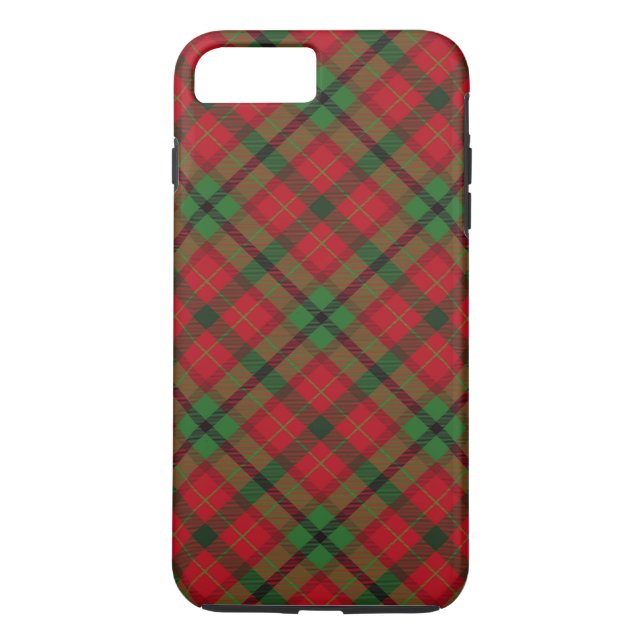 Capa Para iPhone, Case-Mate Natal festivo do feriado da xadrez de Tartan (Verso)