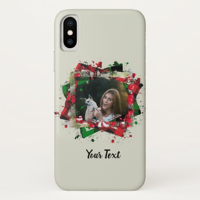 Capa Para iPhone, Case-Mate Natal Personalizado com Foto da Família e do Anima (Verso)