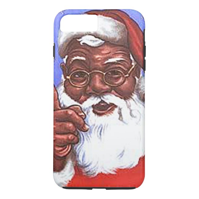 Capa Para iPhone, Case-Mate Natal preto de Papai Noel do afro-americano (Verso)