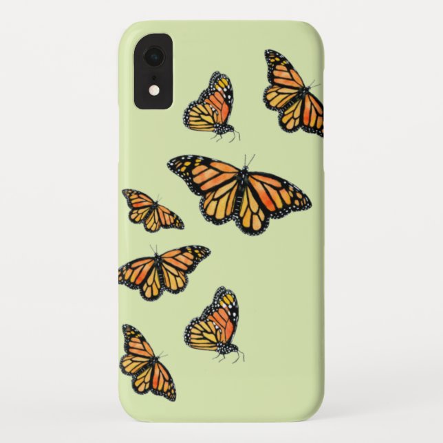 Capa Para iPhone, Case-Mate Natureza das borboletas monarcas elegantes (Verso)