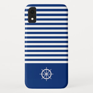 Capa Para iPhone Da Case-Mate Náuticas+Barras Azul+Branco