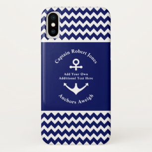 Capa Para iPhone Da Case-Mate Navio marinheiro de ancoragem náutica Capitão Azul
