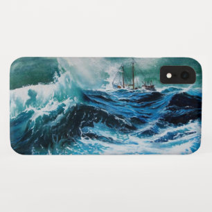Capa Para iPhone XR Navio no mar em tempestade