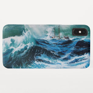 Capa Para iPhone XS Max Navio no mar em tempestade