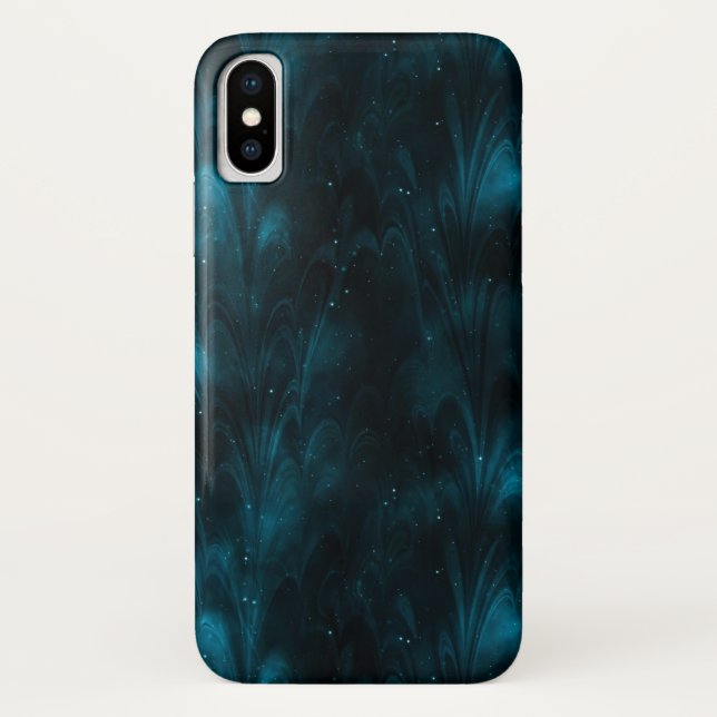 Capa Para iPhone, Case-Mate Nebulosa Azul de Textura abstrato (Verso)
