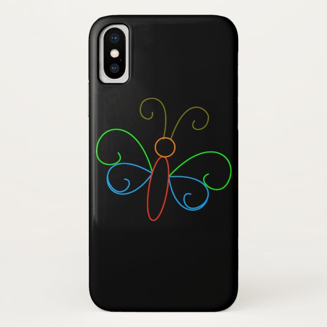 Capa Para iPhone, Case-Mate Neon Butterfly (Verso)