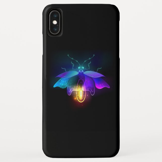 Capa Para iPhone, Case-Mate Neon Firefly a preto (Verso)