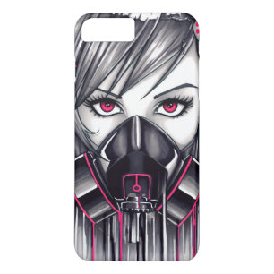 Capa iPhone 8 Plus/7 Plus Neon Gas Mask Girl