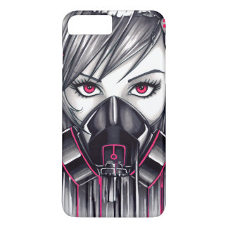 Capa iPhone 8 Plus/7 Plus Neon Gas Mask Girl