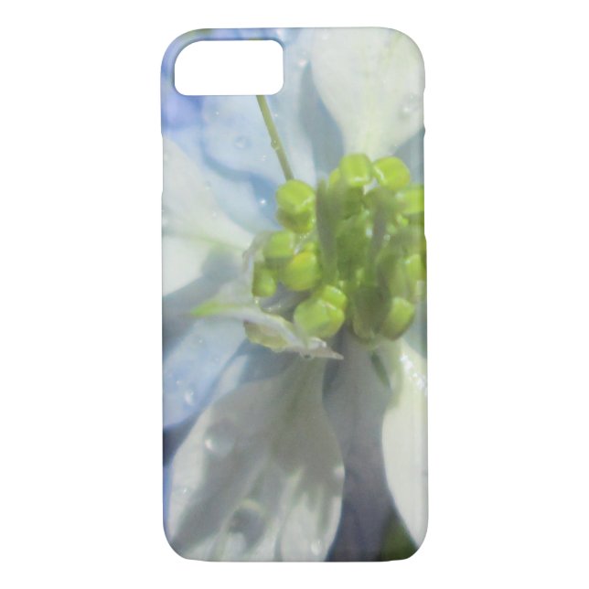 Capa Para iPhone, Case-Mate Nigella White Blue Rain (Verso)