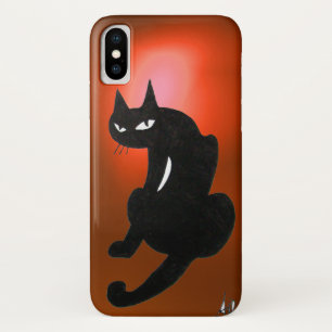 Capa Para iPhone Da Case-Mate NINJA BLACK CAT Orange Red