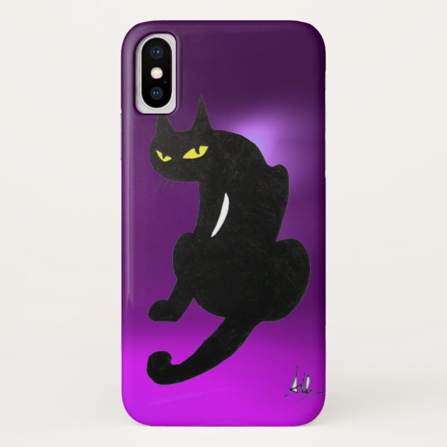 Capa Para iPhone, Case-Mate NINJA BLACK CAT Purple (Verso)