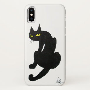 Capa Para iPhone X NINJA BLACK CAT White