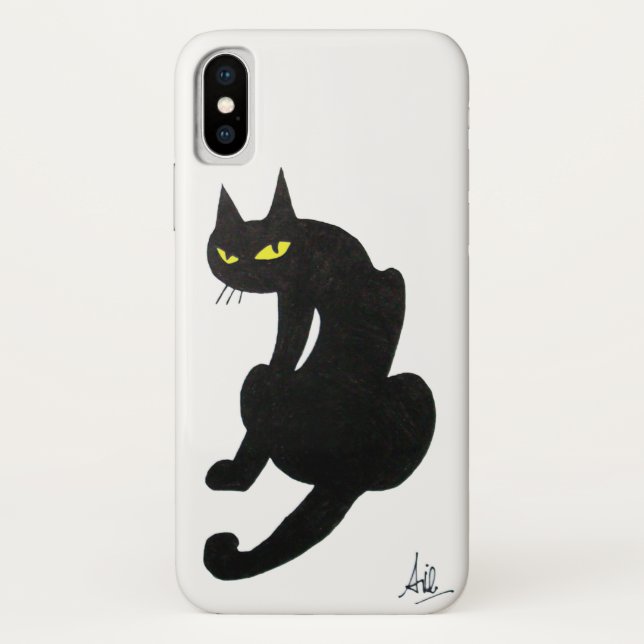 Capa Para iPhone, Case-Mate NINJA BLACK CAT White (Verso)