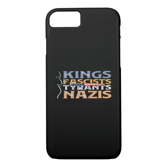 Capa Para iPhone, Case-Mate No Kings, Fascists, Tyrants, Nazis – Anti-Authorit (Verso)