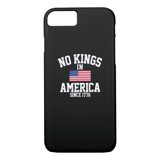 Capa Para iPhone, Case-Mate No Kings In America USA Flag Retro Cool Style (Verso)
