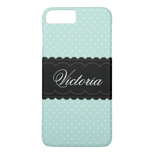 Capa Para iPhone, Case-Mate Nome bonito do costume do design do preto das (Verso)