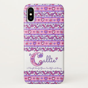 Capa Para iPhone X Nome callie que quer dizer corações doodles iphone