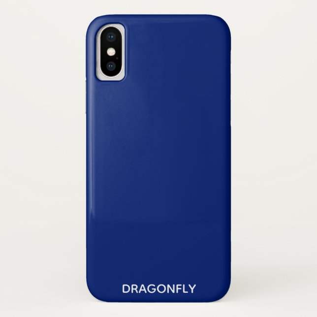 Capa Para iPhone, Case-Mate Nome da cor azul do Dragonfly (Verso)