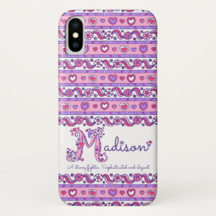 Capa Para iPhone X Nome de Madison que quer dizer "coração".