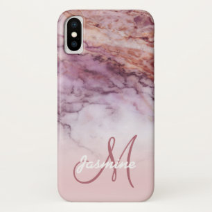 Capa Para iPhone Da Case-Mate Nome de mármore Dourado cor-de-rosa feminino