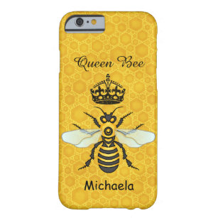 Capa Barely There Para iPhone 6 Nome do costume da coroa da abelha de rainha do