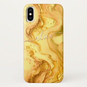 Capa Para iPhone Da Case-Mate Nome Dourado e personalizável líquido com pincelad