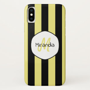 Capa Para iPhone Da Case-Mate Nome e monograma do padrão do besouro do pepino St