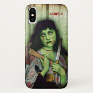 Capa Para iPhone Da Case-Mate Nome gótico do horror do Dia das Bruxas da menina