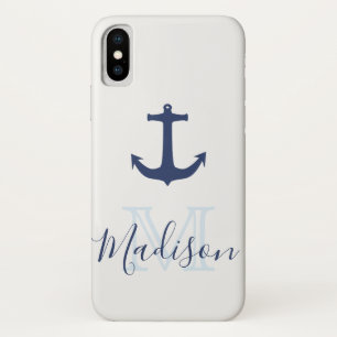 Capa Para iPhone Da Case-Mate Nome inicial Legal da vela de Marinho náutica
