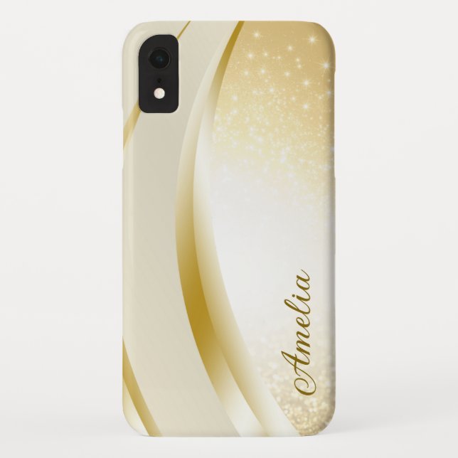 Capa Para iPhone, Case-Mate Nome monogramado com brilho elegante (Verso)